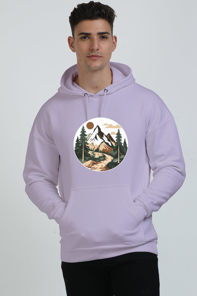 Nature Printed Design Oversized Hoodie