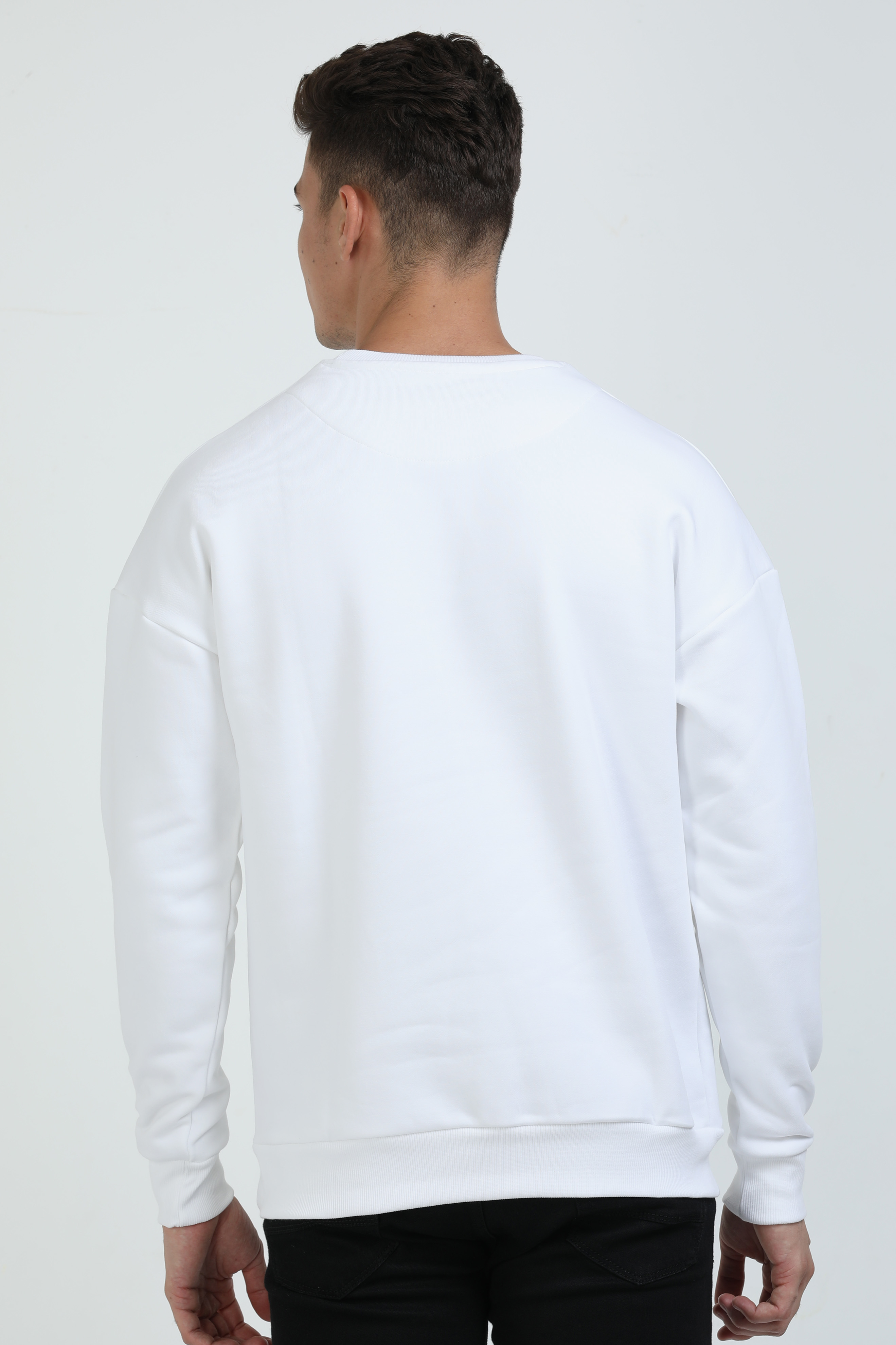 Tranquil Mediterranean Landscape Oversized Sweatshirt