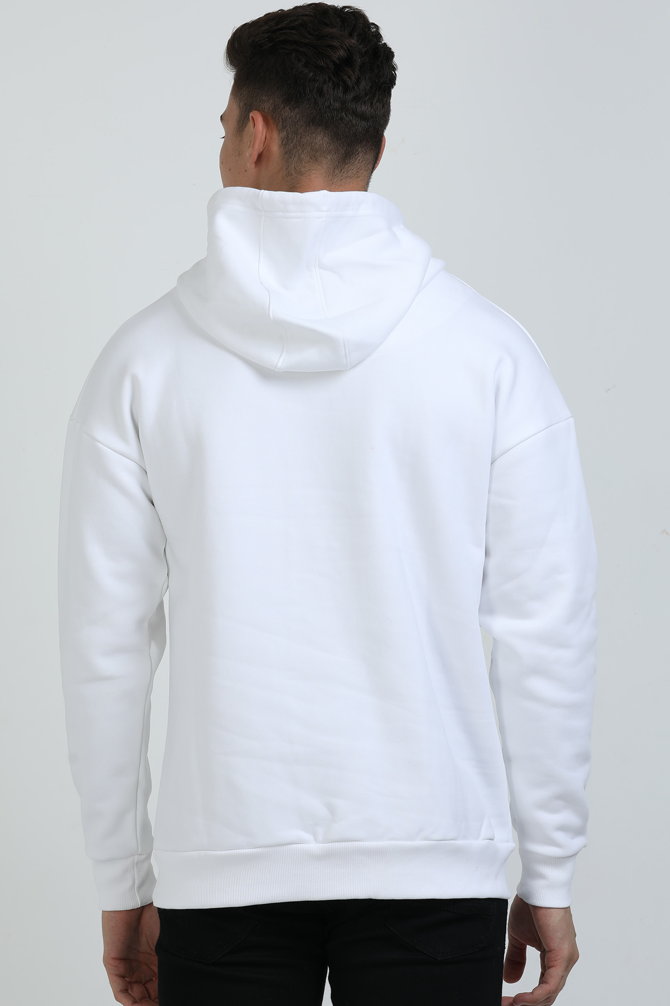 Live Well Printed Oversized Hooded Sweatshirt
