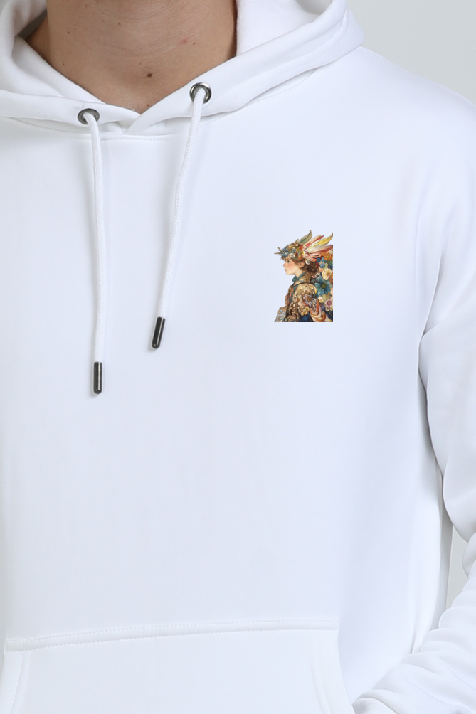 Zorixifyy   :   “Floral Majesty” Hoodie – White Edition