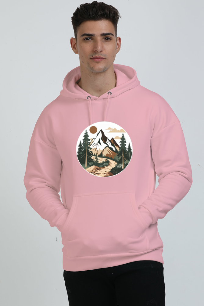 Nature Printed Design Oversized Hoodie